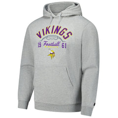 Minnesota Vikings Starter Pullover Hoodie - Heather Gray discount