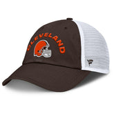 Cleveland Browns Reverse Trucker Adjustable Hat - Brown/White discount