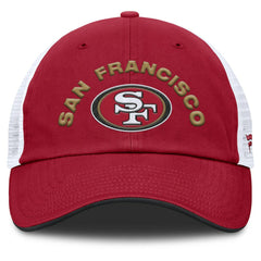 San Francisco 49ers Reverse Trucker Adjustable Hat - Scarlet/White outlet