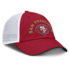San Francisco 49ers Reverse Trucker Adjustable Hat - Scarlet/White outlet