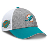 Miami Dolphins Option Trucker Adjustable Hat - Gray/Aqua sale