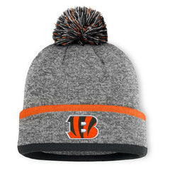 Cincinnati Bengals Motion Cuffed Knit Hat with Pom - Heather Gray cheap
