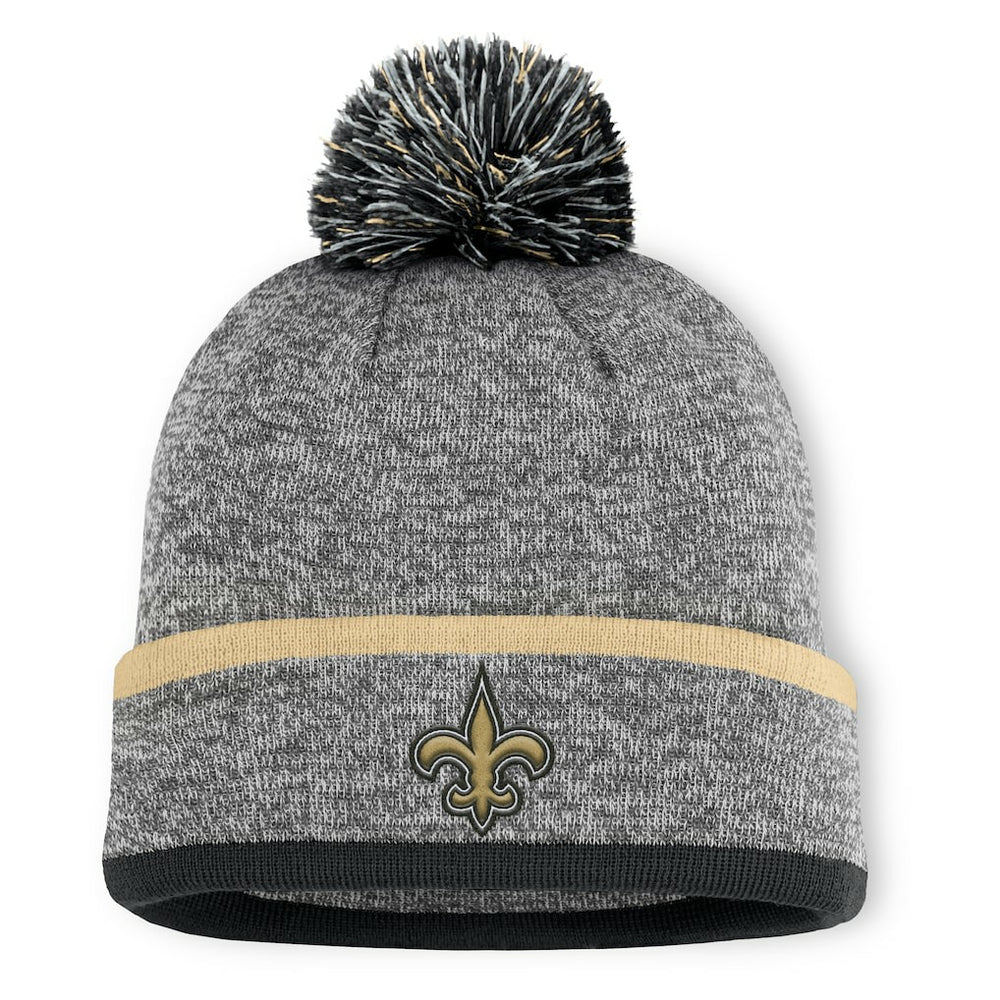 New Orleans Saints Motion Cuffed Knit Hat with Pom - Heather Gray online