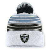 Las Vegas Raiders Ghost Cuffed Knit Hat with Pom - White outlet