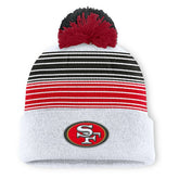 San Francisco 49ers Ghost Cuffed Knit Hat with Pom - White on sale