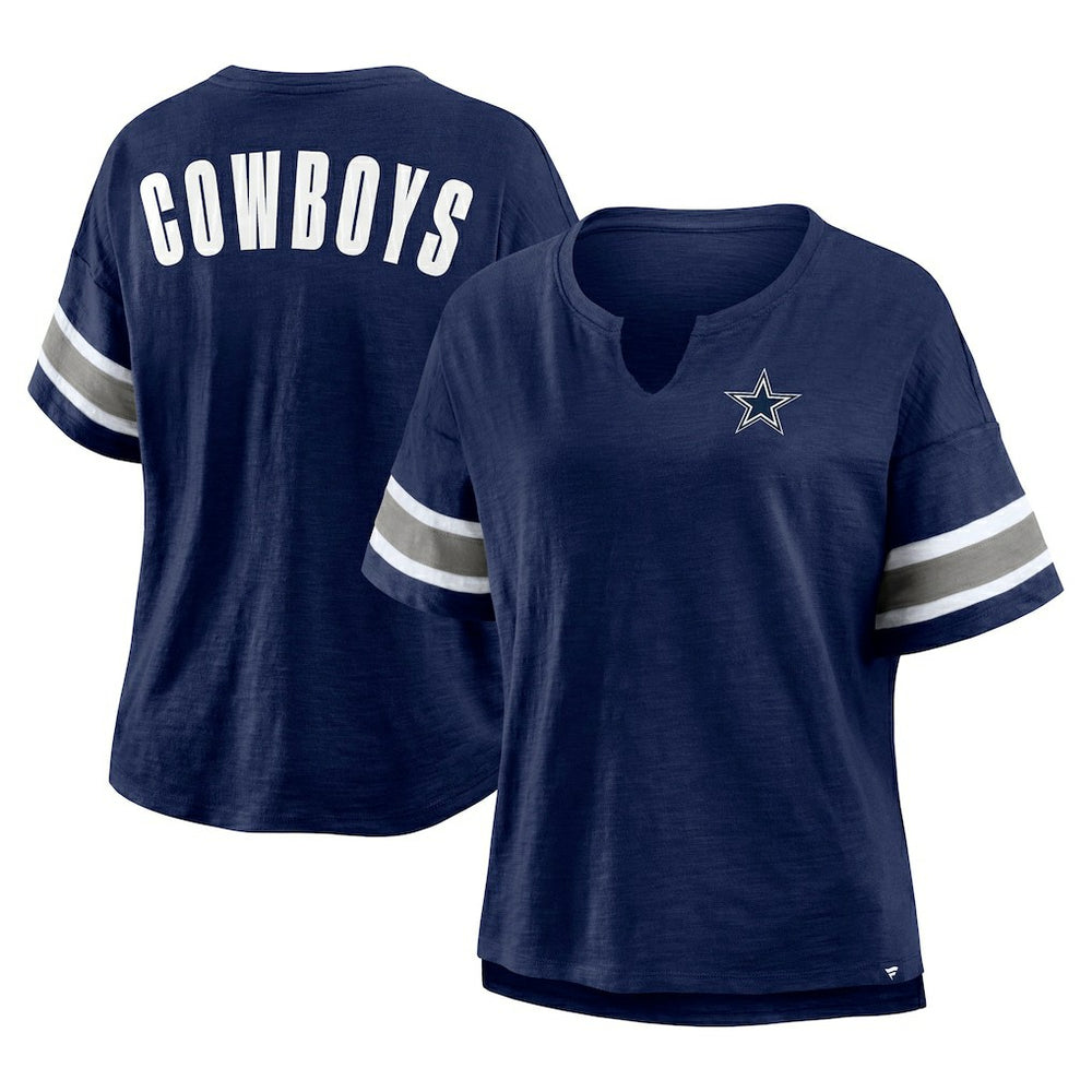 Dallas Cowboys Women's Redzone Curl Route T-Shirt - Navy on sale