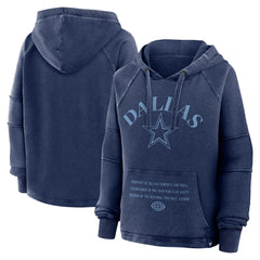 Dallas Cowboys Women's Oversized Raglan Gridiron Hoodie - Navy on sale