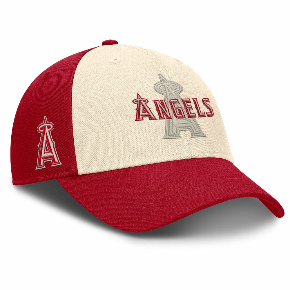 Los Angeles Angels Statement Club Performance Adjustable Hat - Red/Natural | Nike