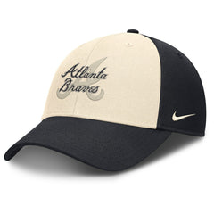 Atlanta Braves Statement Club Performance Adjustable Hat - Navy/Natural | Nike