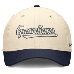 Cleveland Guardians Statement Rise Performance Flex Hat - Natural/Navy | Nike