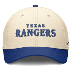 Texas Rangers Statement Rise Performance Flex Hat - Natural/Royal | Nike