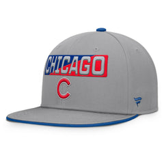 Chicago Cubs Punchout Snapback Hat - Gray