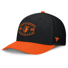 Baltimore Orioles Cutoff Adjustable Trucker Hat - Black/Orange