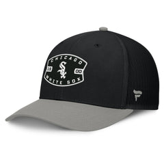 Chicago White Sox Cutoff Adjustable Trucker Hat - Black/Gray