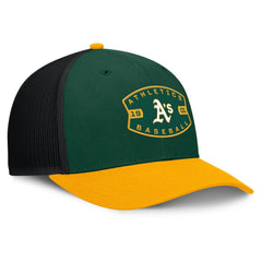 Athletics Cutoff Adjustable Trucker Hat - Green/Gold