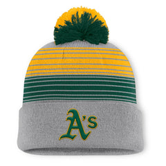 Athletics Balk Cuffed Knit Hat with Pom - Gray