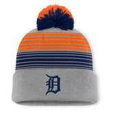 Detroit Tigers Balk Cuffed Knit Hat with Pom - Gray
