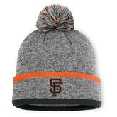 San Francisco Giants Backstop Cuffed Knit Hat with Pom - Heather Gray