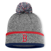 Boston Red Sox Backstop Cuffed Knit Hat with Pom - Heather Gray