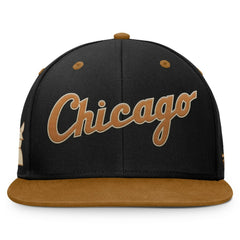 Chicago White Sox Splinter Fitted Hat - Black/Brown