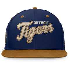 Detroit Tigers Splinter Fitted Hat - Navy/Tan