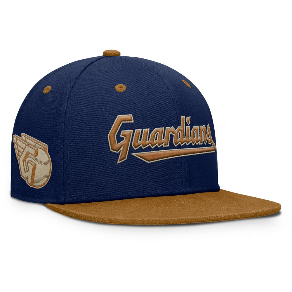 Cleveland Guardians Splinter Fitted Hat - Navy/Tan