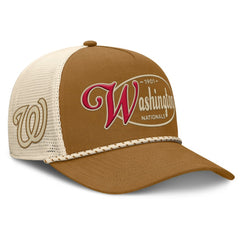 Washington Nationals A-Frame Trucker Adjustable Hat - Brown