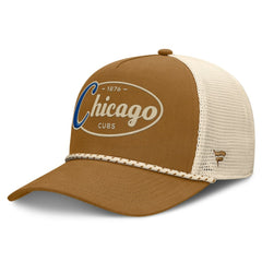 Chicago Cubs A-Frame Trucker Adjustable Hat - Brown