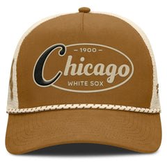 Chicago White Sox A-Frame Trucker Adjustable Hat - Brown