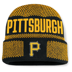 Pittsburgh Pirates Rotation Cuffed Knit Hat - Black