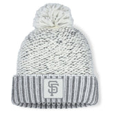 San Francisco Giants Women's Hangtime Cuffed Knit with Pom - Heather Gray