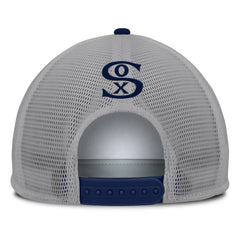Chicago White Sox Cranked Foam Front Patch Trucker Adjustable Hat - Gray/White