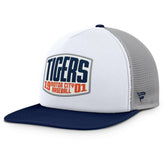 Detroit Tigers Cranked Foam Front Patch Trucker Adjustable Hat - Gray/White