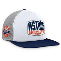 Houston Astros Cranked Foam Front Patch Trucker Adjustable Hat - Gray/White