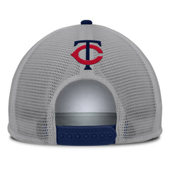 Minnesota Twins Cranked Foam Front Patch Trucker Adjustable Hat - Gray/White