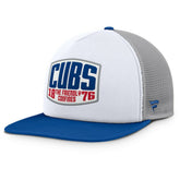 Chicago Cubs Cranked Foam Front Patch Trucker Adjustable Hat - Gray/White