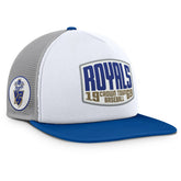 Kansas City Royals Cranked Foam Front Patch Trucker Adjustable Hat - Gray/White