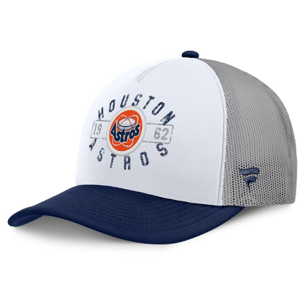 Houston Astros Designated A-Frame Foam Front Trucker Adjustable Hat - White/Navy
