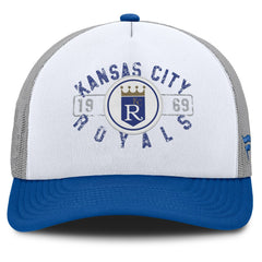 Kansas City Royals Designated A-Frame Foam Front Trucker Adjustable Hat - White/Royal