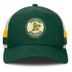 Athletics Inherited Side Stripe Trucker Adjustable Hat - Green/Natural