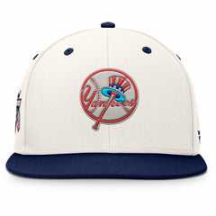 New York Yankees Unit Fitted Hat - Cream/Navy