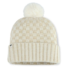 Texas Rangers Women's Matchstick Cuffed Knit Hat with Pom- Natural