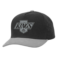 Los Angeles Kings Mitchell & Ness May Flowers Pro Crown Adjustable Hat Black/Silver