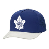 Toronto Maple Leafs Mitchell & Ness May Flowers Pro Crown Adjustable Hat Blue/Gray