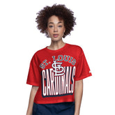 St. Louis Cardinals Starter Women's Play the Ball Boxy Cropped T-Shirt - Red