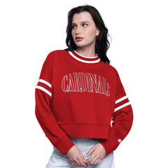 St. Louis Cardinals Starter Women's Power Play Cropped Pullover Sweatshirt - Red