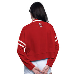 St. Louis Cardinals Starter Women's Power Play Cropped Pullover Sweatshirt - Red