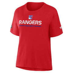 New York Rangers Fanatics Women's Authentic Pro Primary T-Shirt Red