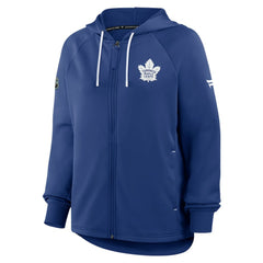 Toronto Maple Leafs Fanatics Women's Authentic Pro Rink Raglan Full-Zip Hoodie Blue