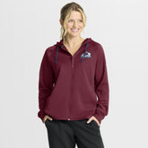 Colorado Avalanche Fanatics Women's Authentic Pro Rink Raglan Full-Zip Hoodie Burgundy